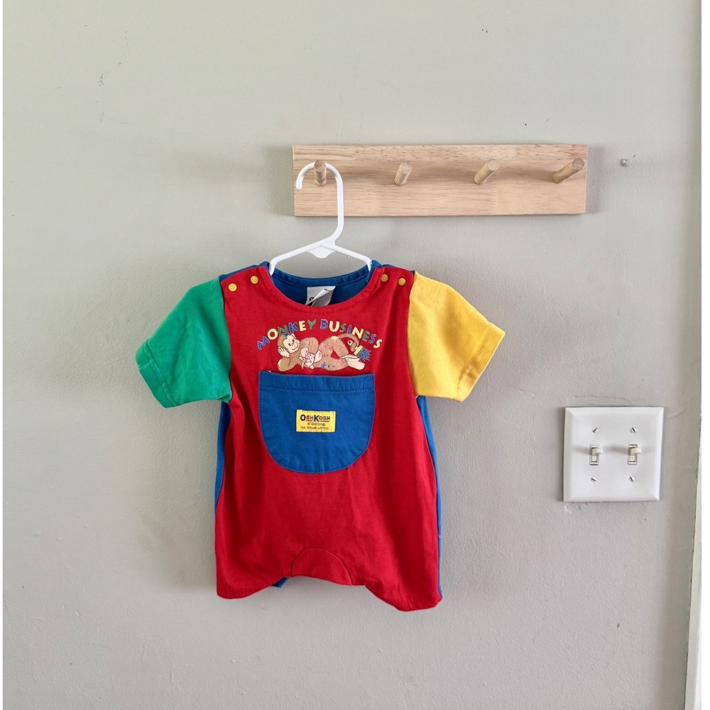 Vintage Oshkosh B'Gosh monkey business Romper